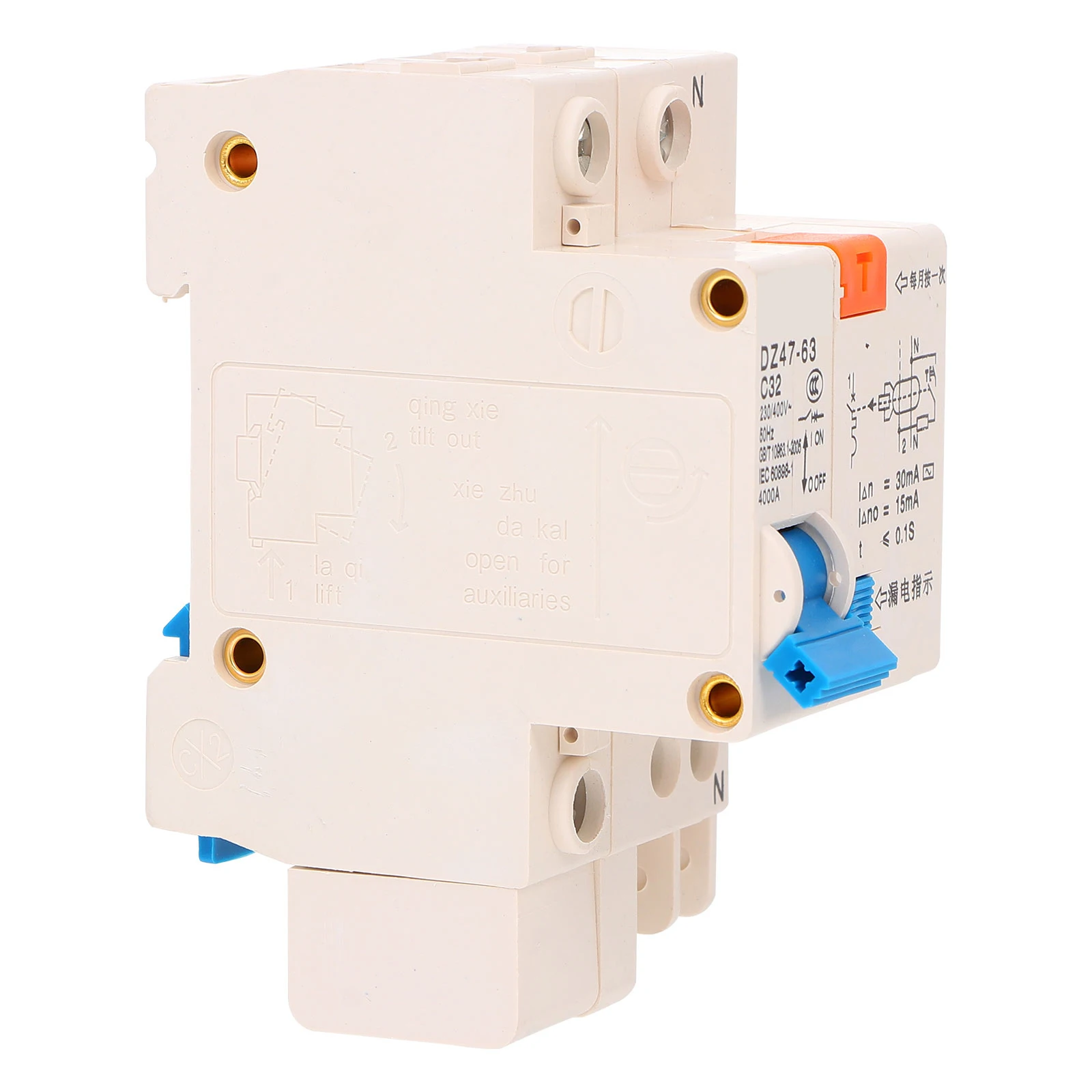 

1pc Mini Circuit Breaker Household Leakage Protection Switch Flame Retardant Electric Breaker Home Decoration Rural Network