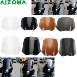 11/ 15 inch Club Motorcycle Fairing Windshield Wind Screen Deflector For Harley Dyna Low Rider Street Bob Super Glide 2006-2021