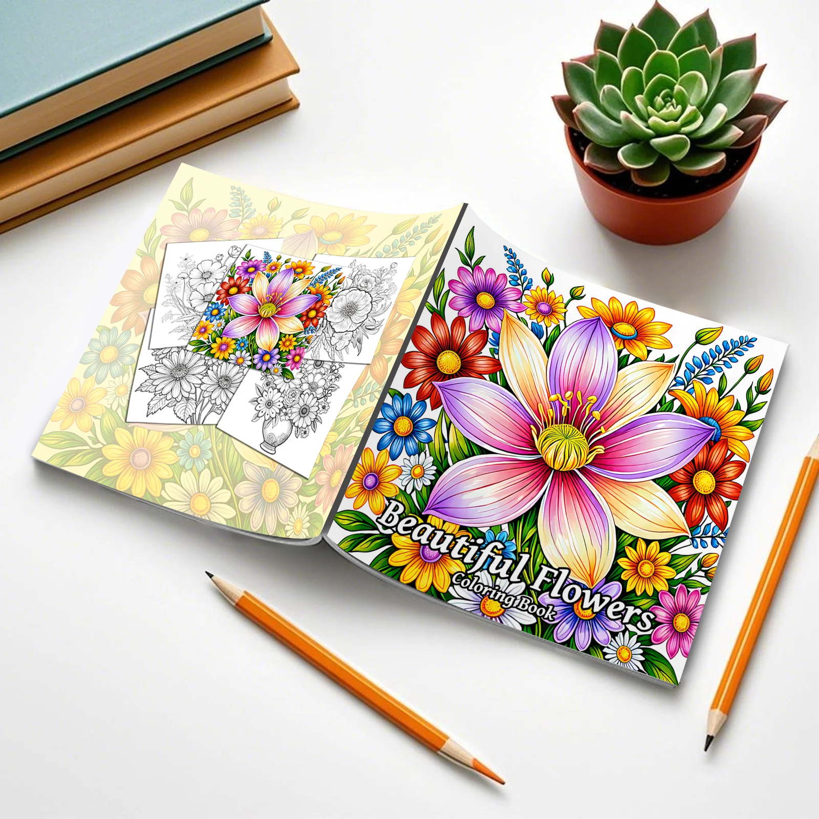 Adult Flower Art Coloring Book Relaxing Floral Patterns Graffiti Drawing Stress Relief Leisure Time Perfect for Birthday Gift