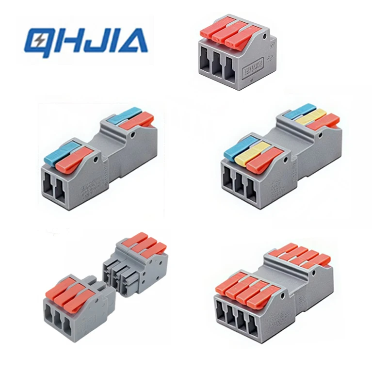 

Quick Install Wire Connectors,Fast Wiring, Push-in & Spring Clamp Terminal Block for Easy Home Wiring