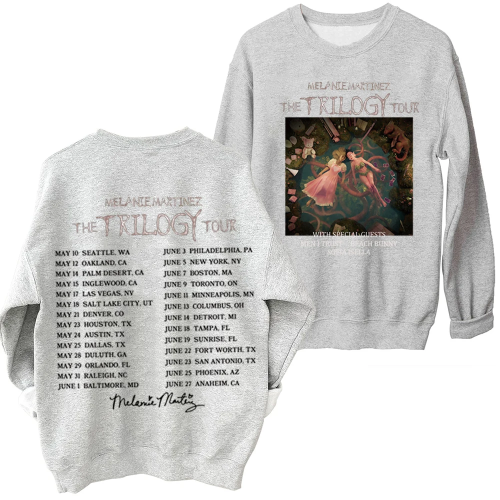 The Trilogy Tour 2024 Melanie Martinez Portals Tracklist Music Hoodie Y2K Oversized Autumn Sweatshirts Hoodies Unisex (Us Size)