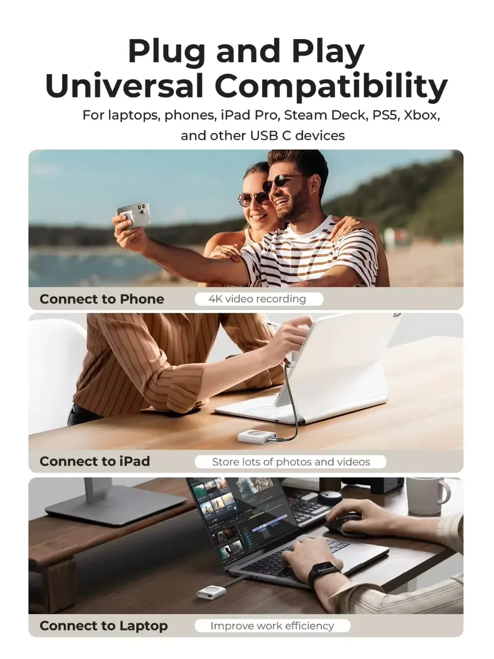 Корпус ORICO Max Capacity 2TBSSDMCase M.2 NVMe SSD USB 3.2 Gen 2 Корпус привода NVMESSD 10 Гбит/с