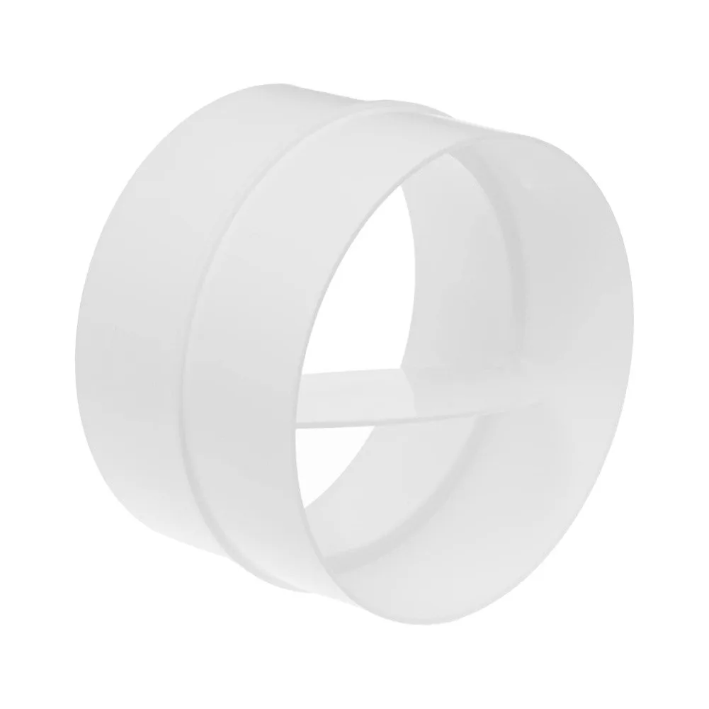 Optimal Ventilation Performance Hvac Duct Coupling White Ventilation Duct Adapter White Plastic Material Temperature Resistant