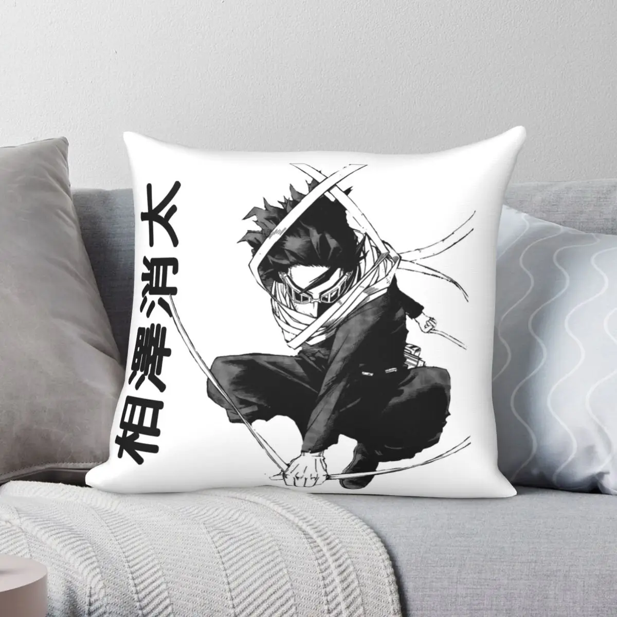 Shota Aizawa My Hero Academia Pillowcase Polyester Linen Velvet Printed Zip Decor Car Cushion Case