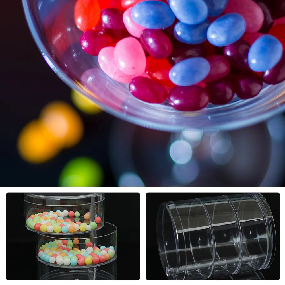 1Pcs Multi-Schicht Rotierenden Schmuck Lagerung Box Transparent Desktop Kosmetik Organizer Schmuck Vitrine Praktische Lagerung