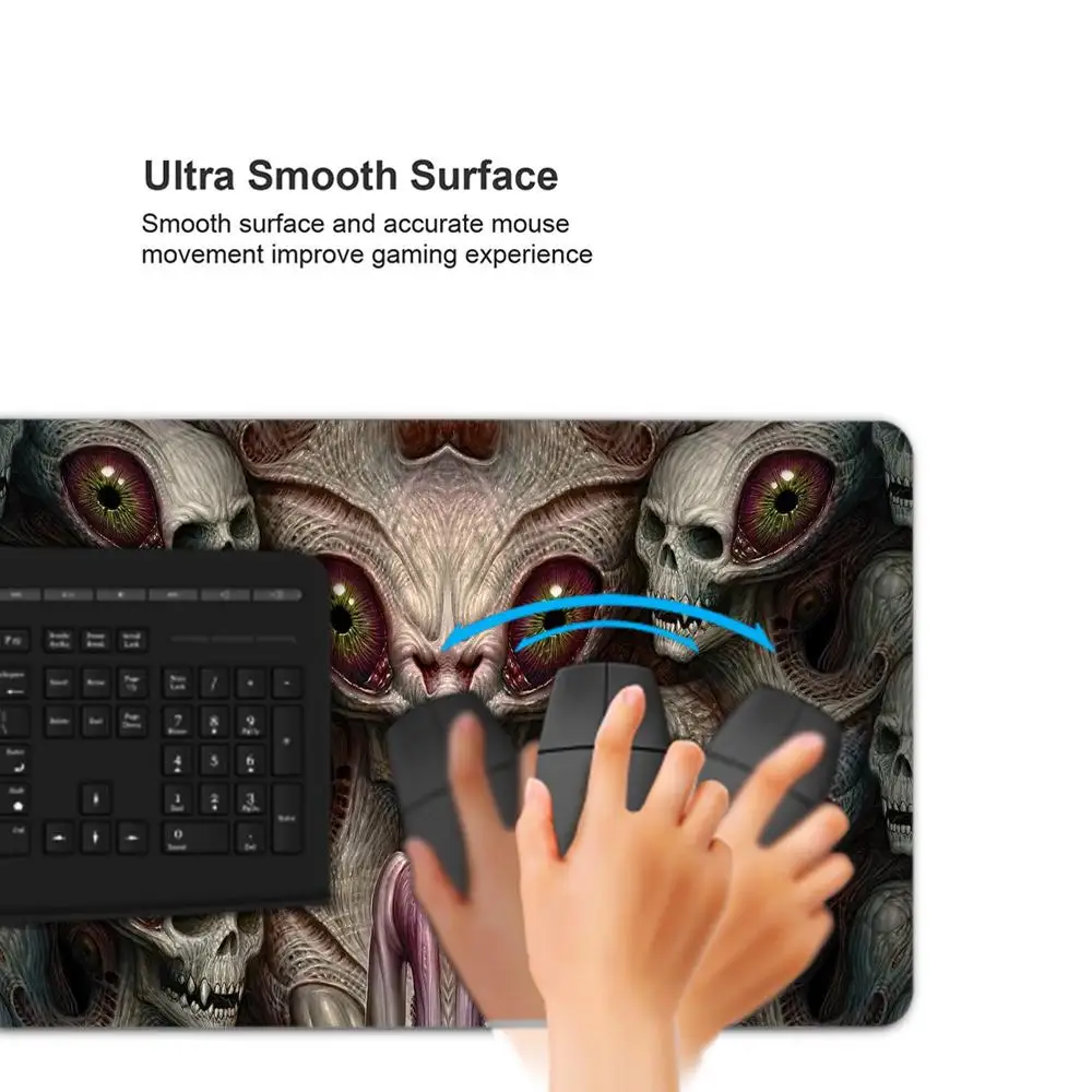 Dark Horror Skull Mouse Pad Large Size Game Mousepad Gaming Keyboard Table Mat Natural Rubber Office Decoration Carpet Mouse Mat