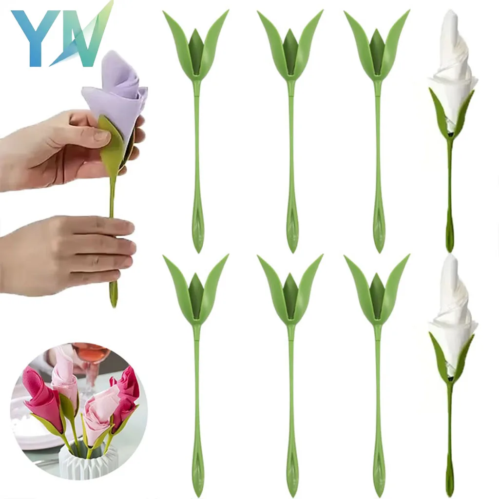 

Napkin Flower Making Tool DIY Napkin Rose Flower Folding Tool for Romantic Table Decoration Party Wedding Favor Napkin Holder