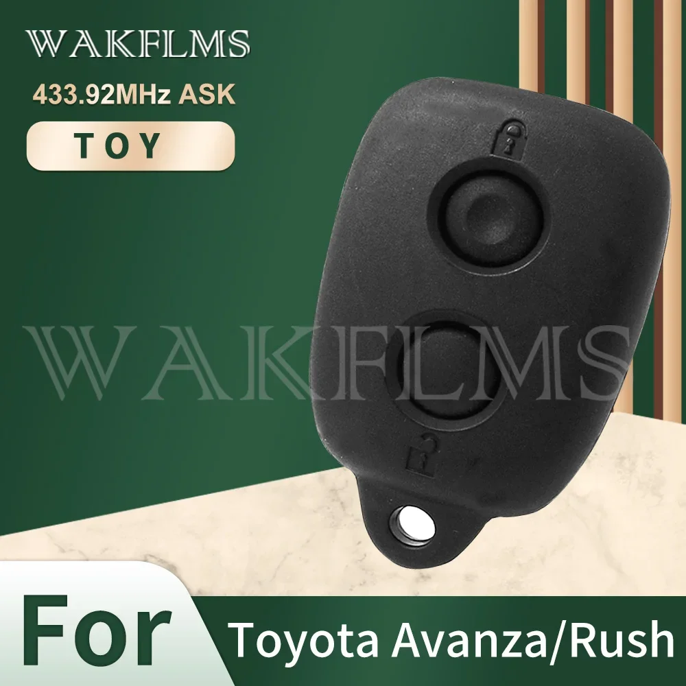 For Toyota Avanza Rush Remtekey OEM key replacement 2 Buttons Remote Key Control 433MHz