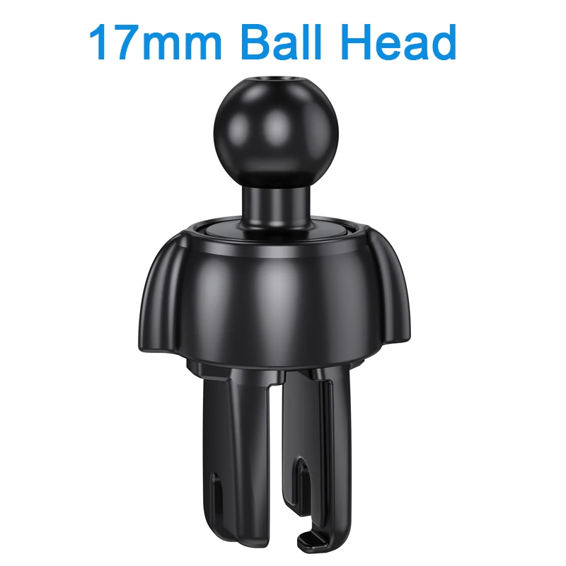 iBudim Air Vent Clip for Car Phone Mount Twist-Lock Stable Vent Clip 17mm Joint Ball for Car Phone Holder Wireless Car Charger