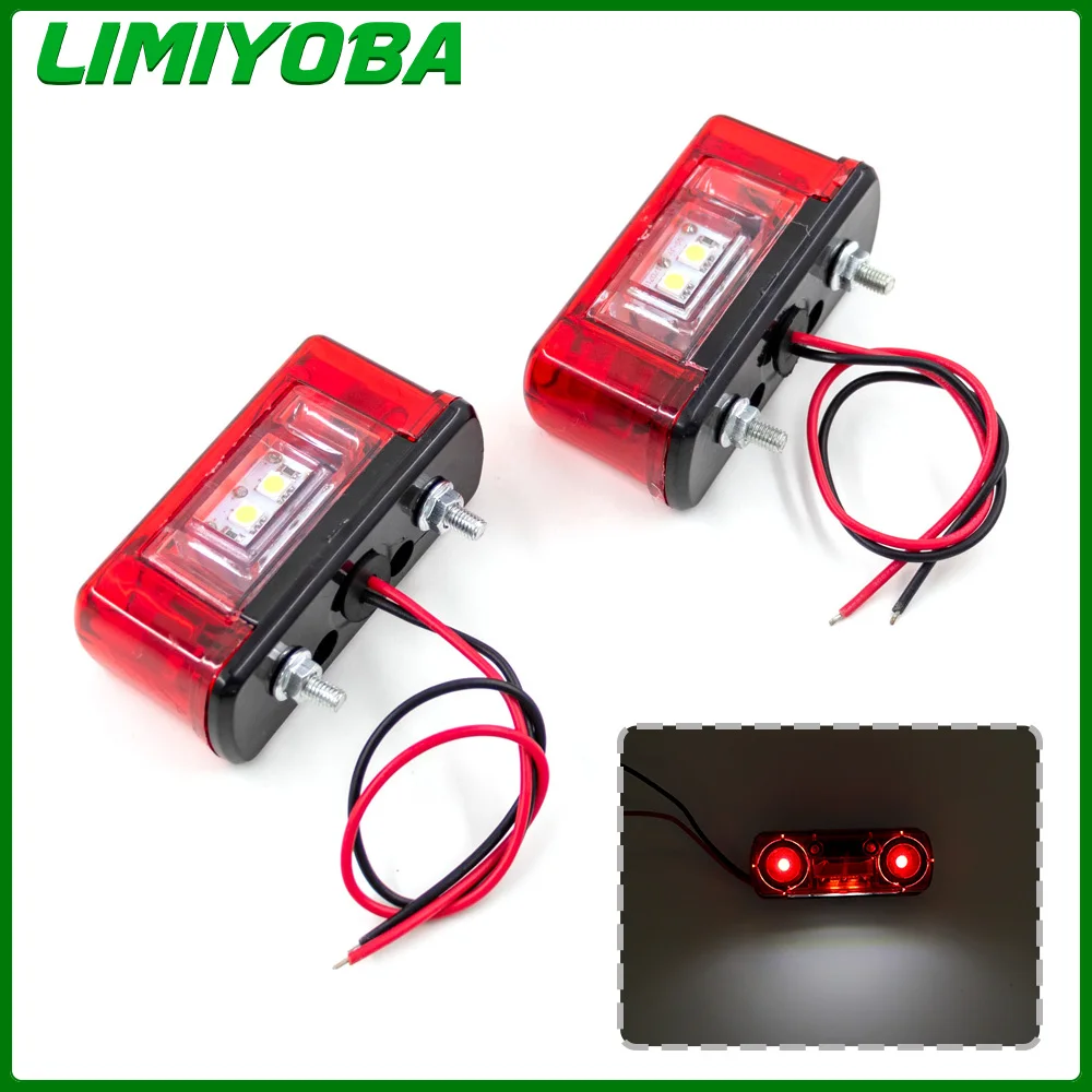 

1 шт./2 шт. 12 В 24 В 4 светодиодный светильник номерного знака, задний сигнальный фонарь, универсальный для автомобиля, грузовика, прицепа, грузовика, фонарь номерного знака