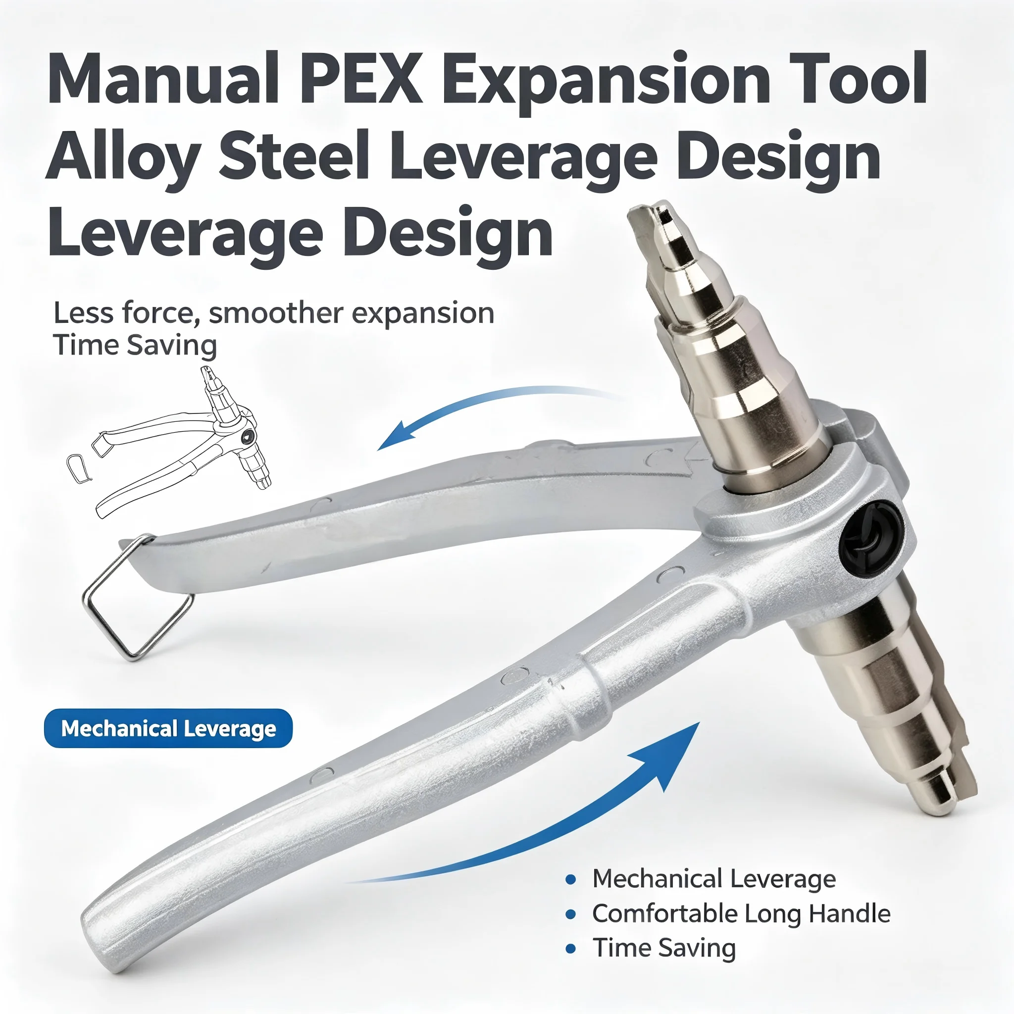 Manual Copper Pipe Expander & Tubing Cutter, Air Conditioner Refrigeration Repair Tool for Copper Aluminum Tubing