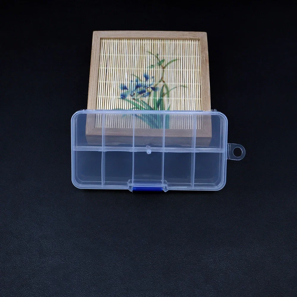 

10-Compartment Storage Boxes Nail Art Tools Accessory Jewelry Oxidation-Resistant Sealed Snap-Closure Convenient Flip-Top Design