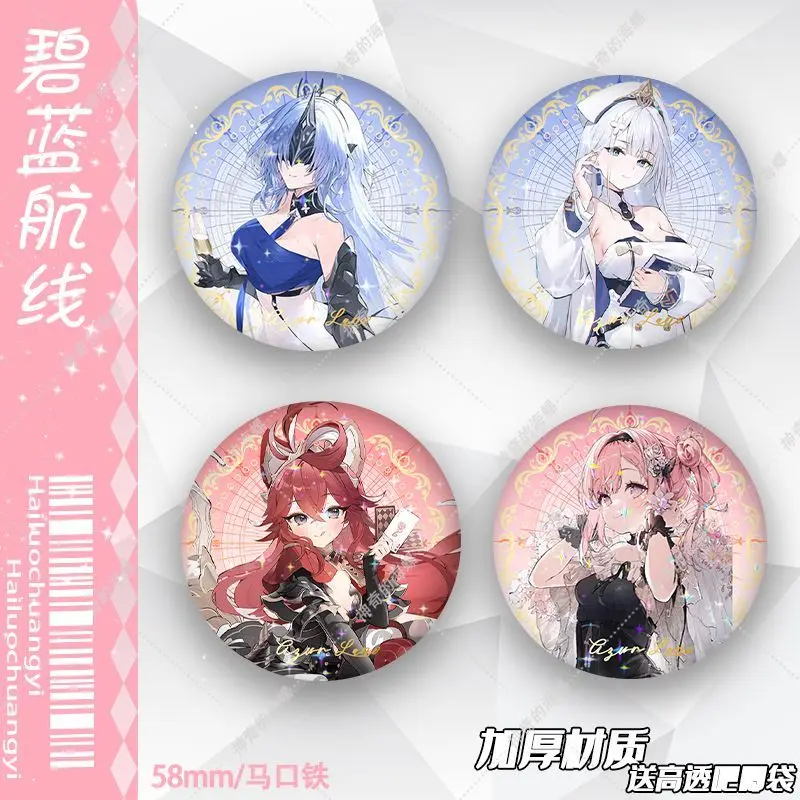 

Anime Azur Lane Emden‌ Saratoga Cosplay Costume Badge Pin Student Backpack Button Badge Tinplate Brooch Accessories