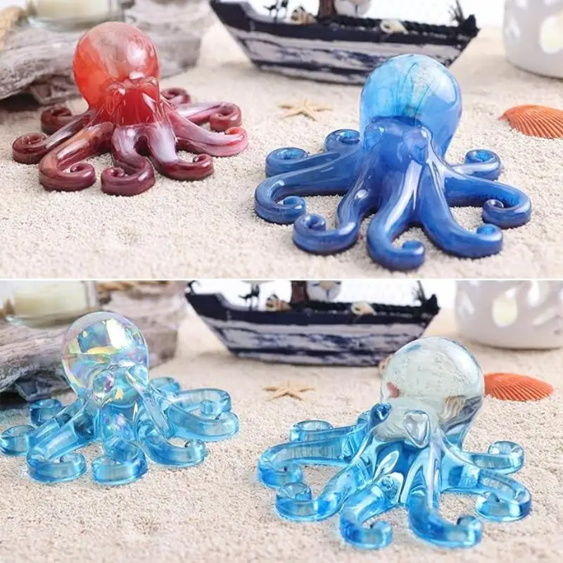 

DIY in stock Crystal Epoxy Resin Mold Ocean Octopus Mirror Silicone Mold Handicrafts Aromatherapy Plaster Gypsum Home Decoration