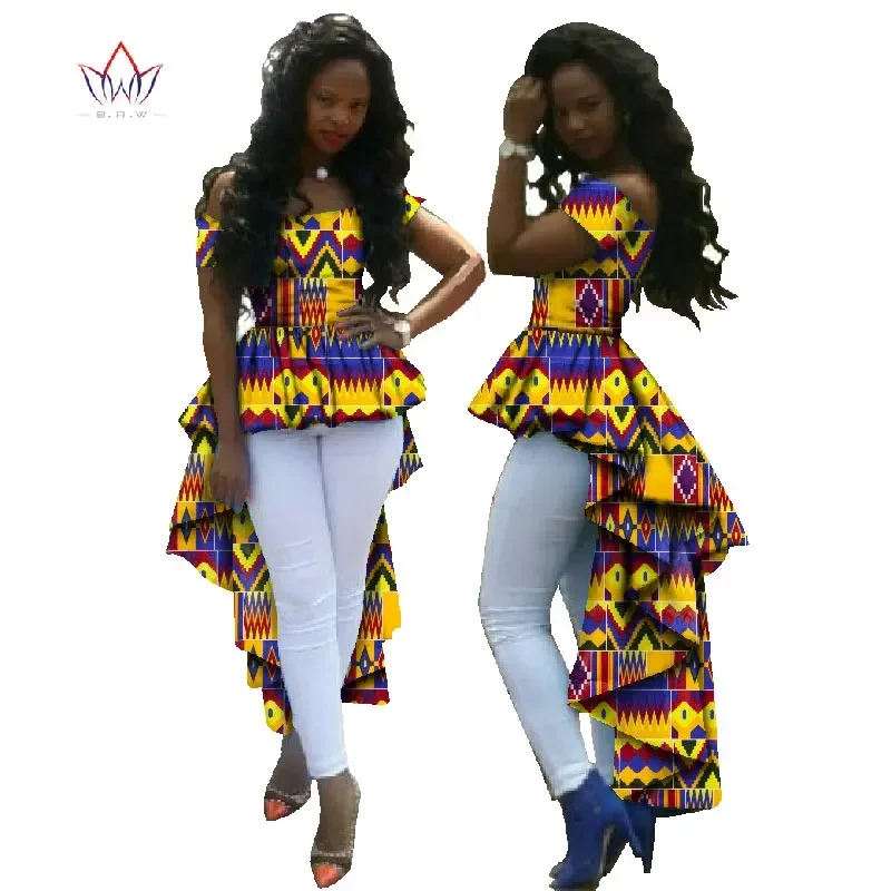 Verão top africano roupas de cera africano algodão estampado vestidos para mulher dashiki mais tamanho roupões despeje les femmes africai wy615