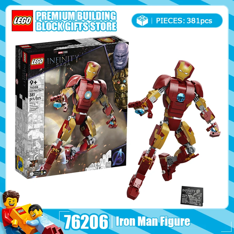 

LEGO Building Blocks 76206 Iron Man Building Blocks Marvel Series Male and Female Children's Building Blocks Toy Gift