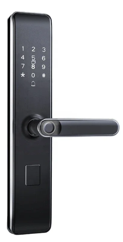 Material Smart Lock Door Card Key Apartment Intelligent Door Lock Good Quality Aluminium Black Silver Bluetooth Customize Body