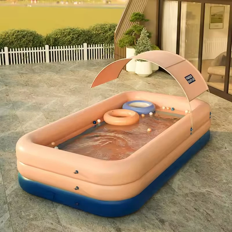 

Rectangular Swimming Pool Large Size Family Pool Baby Kids Ocean Ball Sand Bath Toys Inflatable Swimming Pool