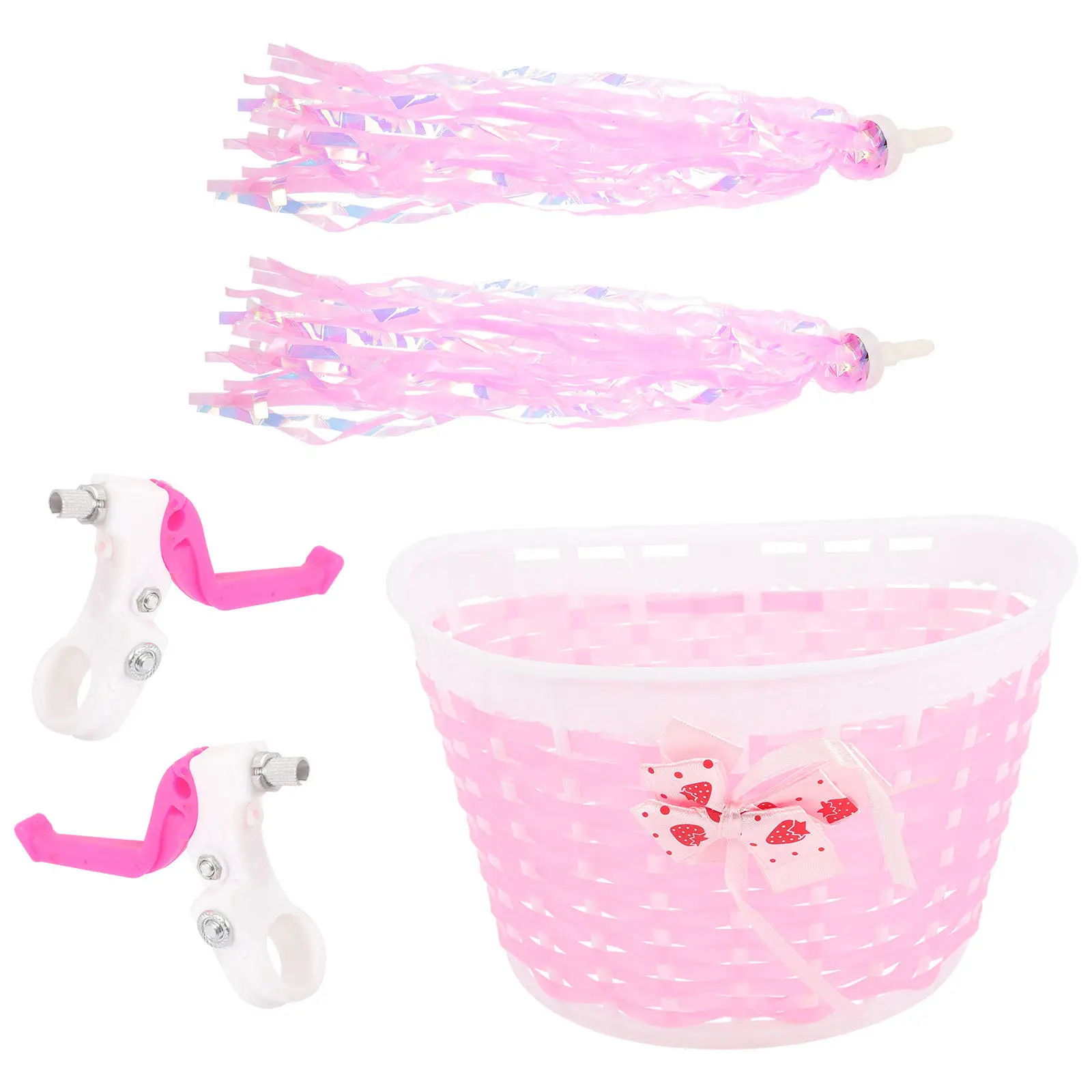 

1Set Kids Bike Streamers Handlebar Tassels Basket Decorative Ribbon Set for Scooter Bicycle Tricycle Colorful Wind-Dancing Fun
