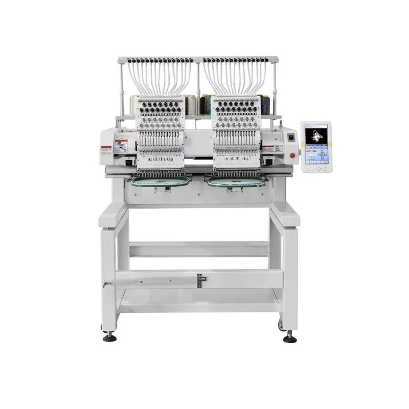 Custom 2 Head Embroidery Machine New Computerized Embroidery Machine Embroidery Machine with LCD Screen