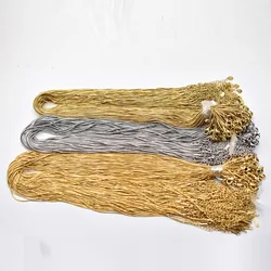 Fashion 0.9mm 1.2mm 1.5mm stainless steel Snake Chain Necklace Rope 45cm+5cm Chain Lobster Clasp DIY Jewelry Accessories 50pcs