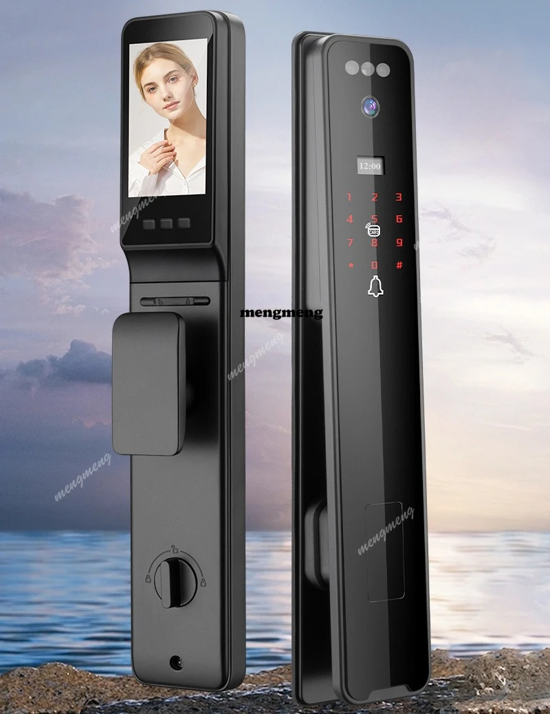 

Outdoor smart lock waterproof and high temperature resistant fingerprint password electronic lock with monitoring and capture