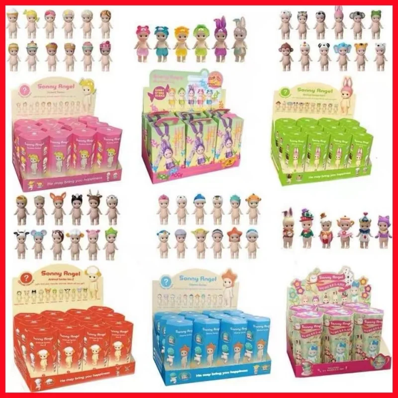 12 pezzi di Sonny Angel Cartoon Blind Box Decorazione per auto Decorazione per cellulare Cupido fatto a mano Anime Doll Toy Bambini Compleanno Regalo di Natale