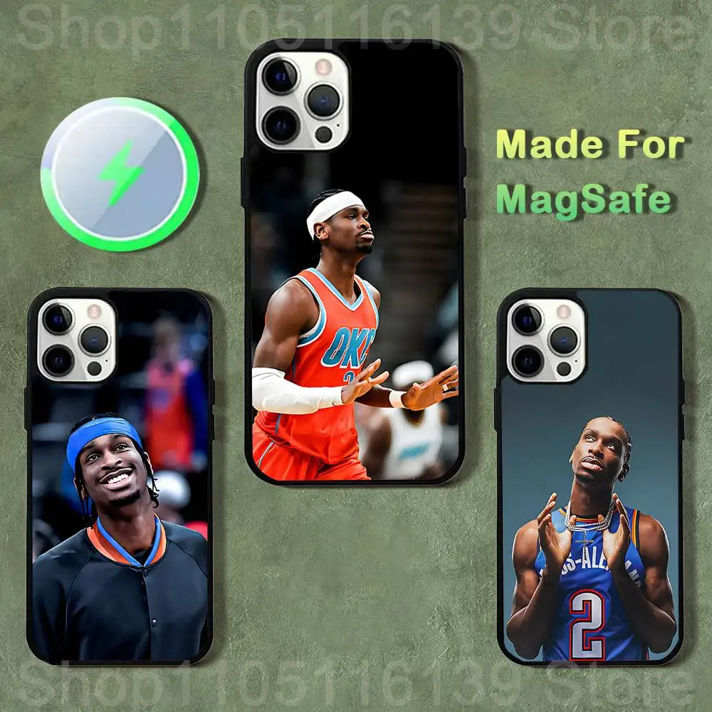 

Basketball star SGA S-Shai COOL For IPhone 17,16,15,14,13,12,11,Pro,Max,Plus,Mini,SE4,E Protective Magnetic Case Cover