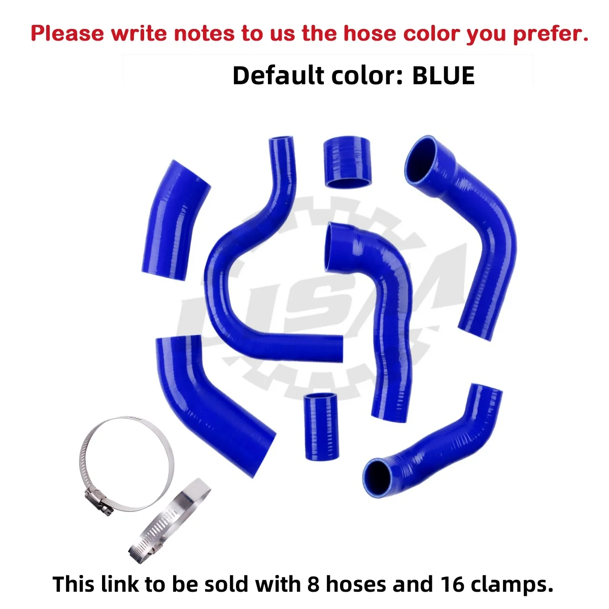 

8PCS For Ford Focus RS MK2 2.5 2009 2010 2011 Uprated Boost and Induction Tube 4PLY Silicone Hose Kit Pipe Replacement Auto Part