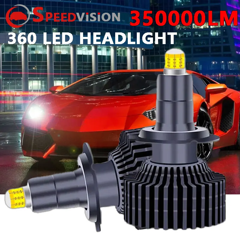 

H7 Headlights 360 Turbo CSP 9012 canbus H8 H9 H4 h11 H1 LED 9005 9006 HB3 HB4 12V Auto Lights lamp 6000K 350000LM Auto Lamp Bulb