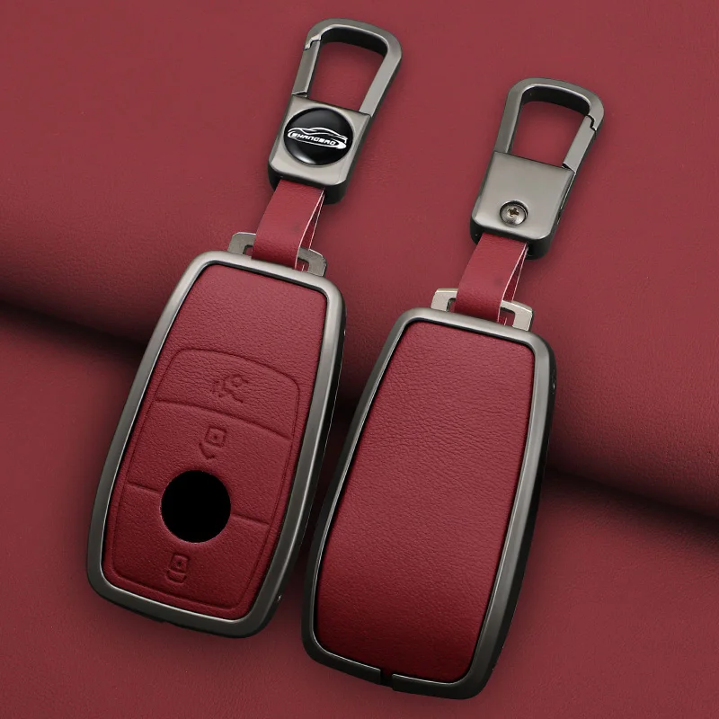 3/4 Button Key Fob Alloy Cover Case Fits for 2019 2020 Mercedes-Benz A220 E63S AMG E-Class GLE 350 4MATIC E300 E400 E43 W213
