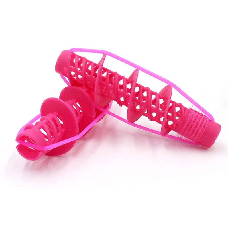 2PCS Rosa Air Pony Curling Eisen Design Klebstoff Schnalle Welle Curling Eisen Kunststoff Curling Eisen DIY Friseur Werkzeug