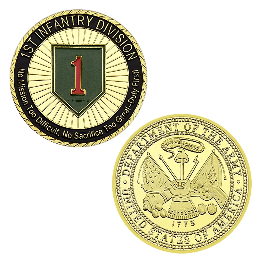 1st Infantry Division Gold Coin United States Air Force Challenge Coin Commemorative Gifts