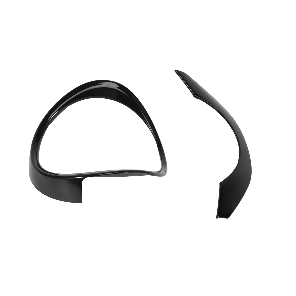 

2Pcs for Honda Vezel HR-V HRV 2021 2022 Interior Car Glossy Black Steering Wheel Panel Cover Trim Decoration Frame -L94A