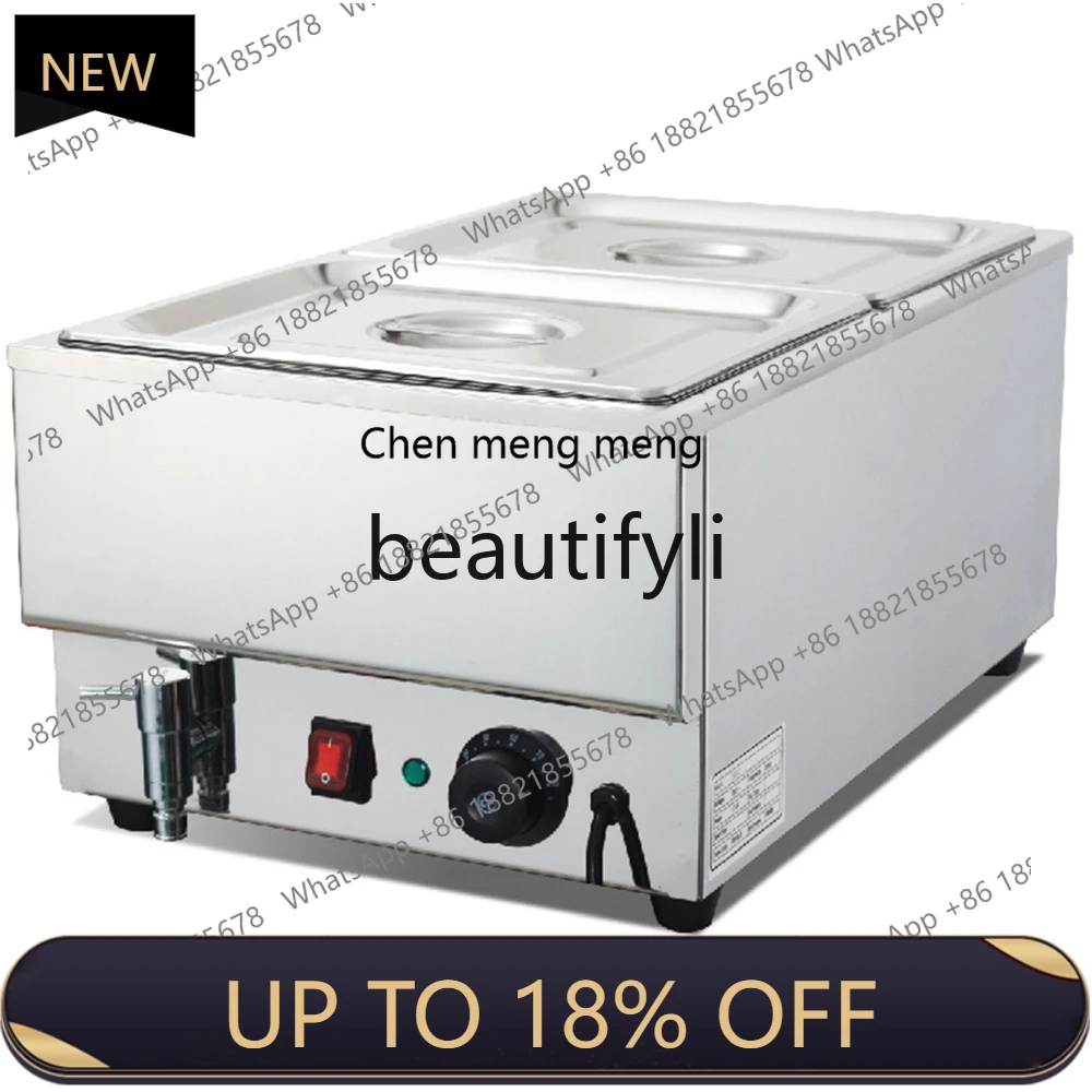 

Z189 Commercial electric fast food insulation table, hot soup insulation grid, desktop with water outlet