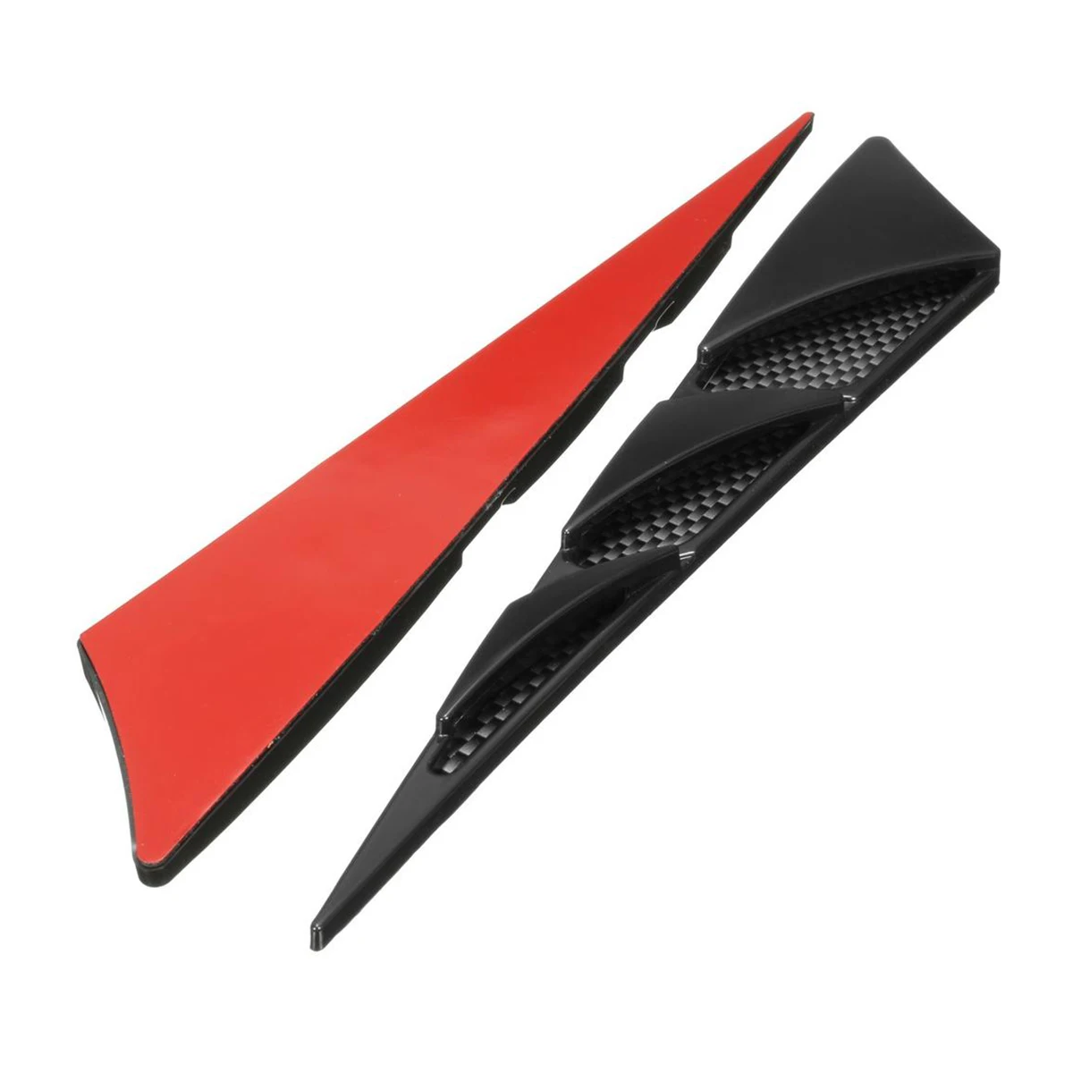 

Decorative Car Bonnet Hood Side Vent Cover Black Heavy Duty ABS Plastic Stick on Flat Surface Car Hood Vent Bonnet Accessories