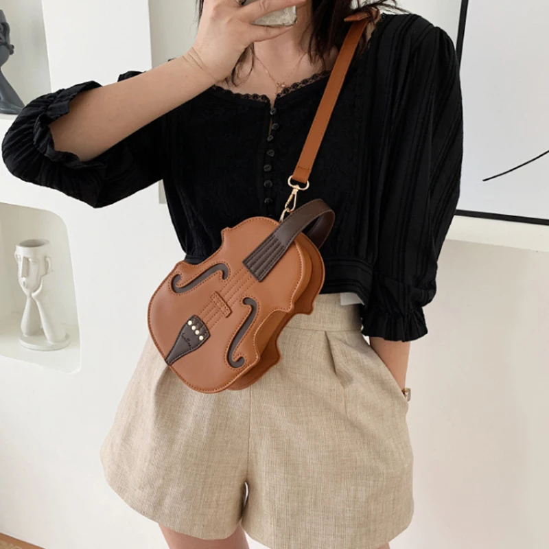 New Spring/Summer Versatile Fashion Women\'s Handheld Backpack Hot Selling Network Red Shoulder Crossbody Violin Bag