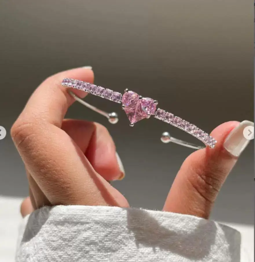 Love Zircon Bracelet Set Versatile And Trendy Accessories For Women Dates New