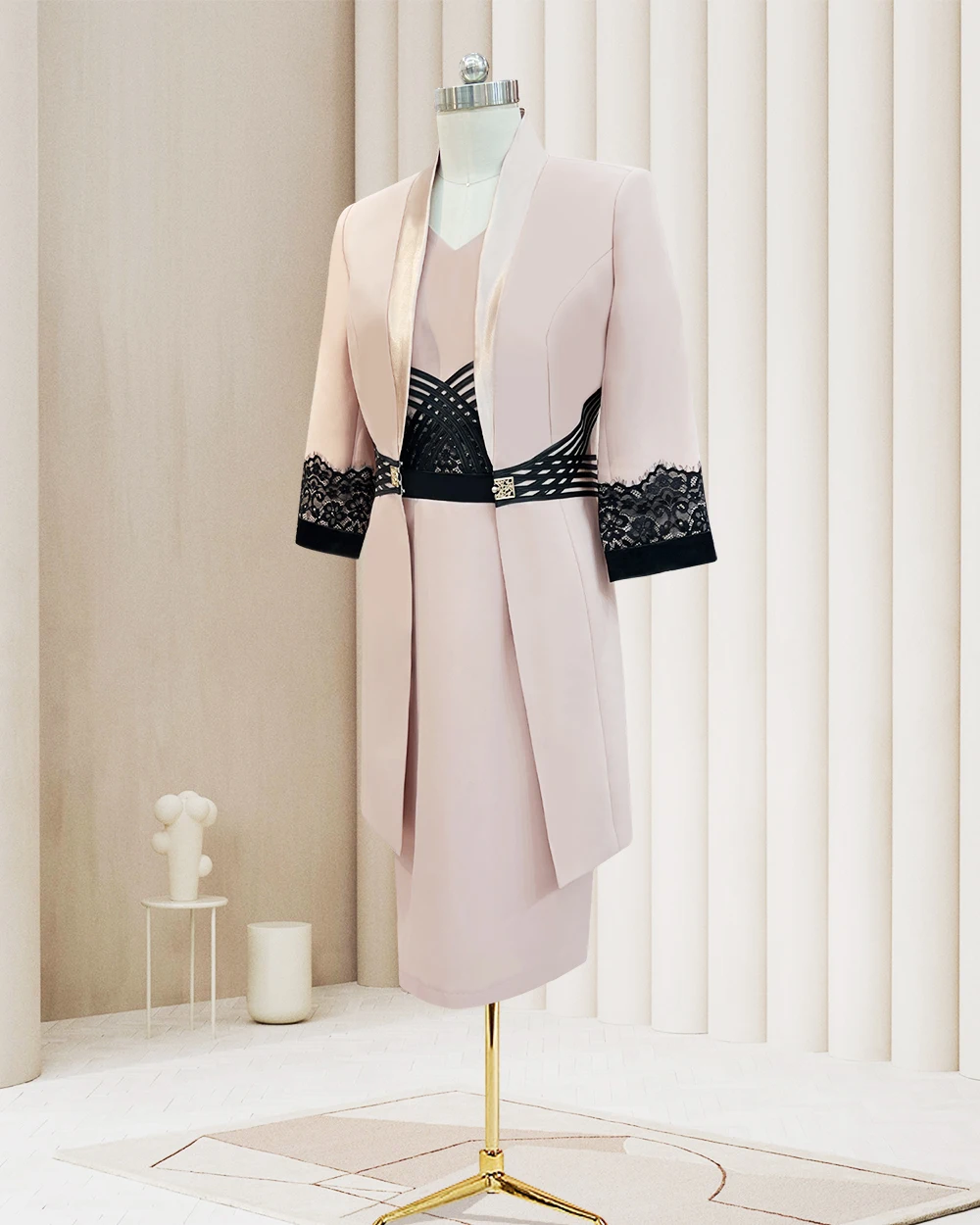 Robe de Soirée Personnalisée pour Mariée, Grande Taille, Rose, Ensemble pour Occasions