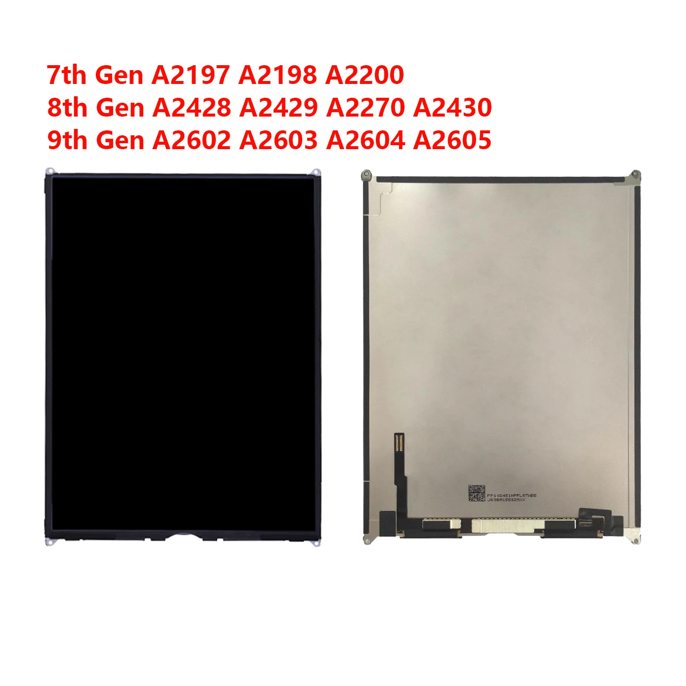 5Pcs Touch Panel For Apple iPad 7 8 9 iPad 10.2 2019 2020 2021 A2197 A2270 Assembly Digitizer Front Glass Display Panel Replace