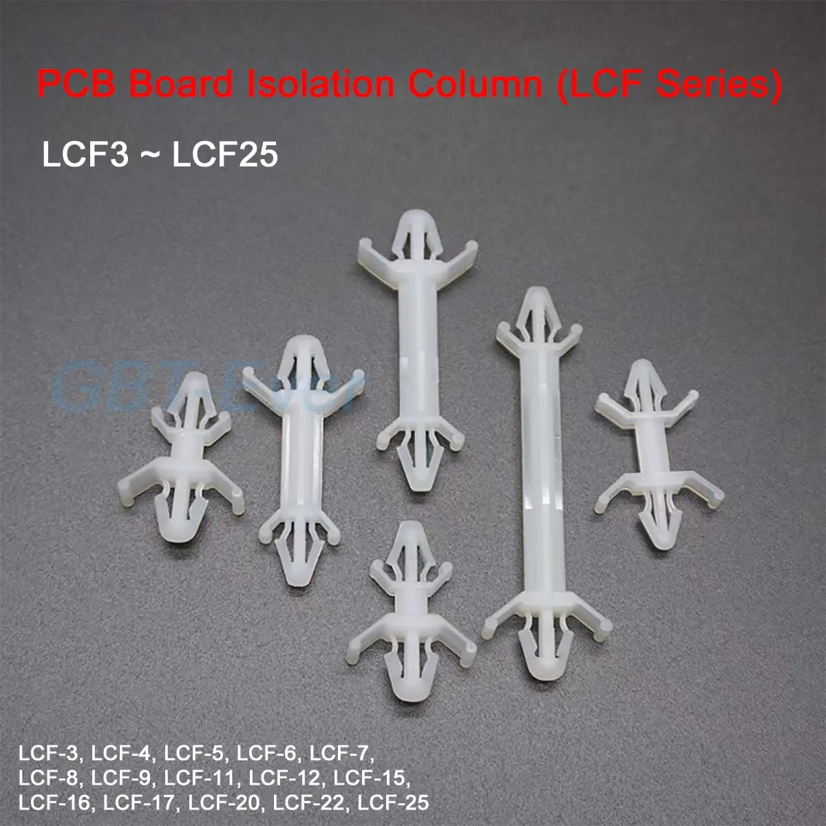 

LCF White Nylon Plastic Reverse Locking PC / PCB Board Isolation Column Support Holder Pillar Bushing Reusable Stand-off Spacer