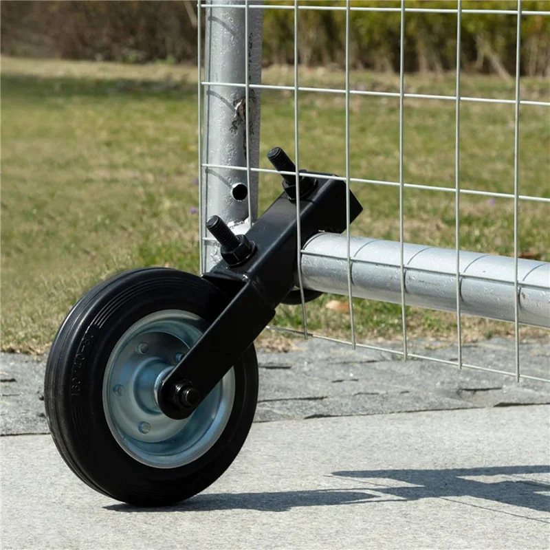 

【Hot-Selling!】2Pcs 6 Inch Gate Wheel Gate Caster Kit Heavy Duty Gate Helper Wheel Gate Support Wheel Black