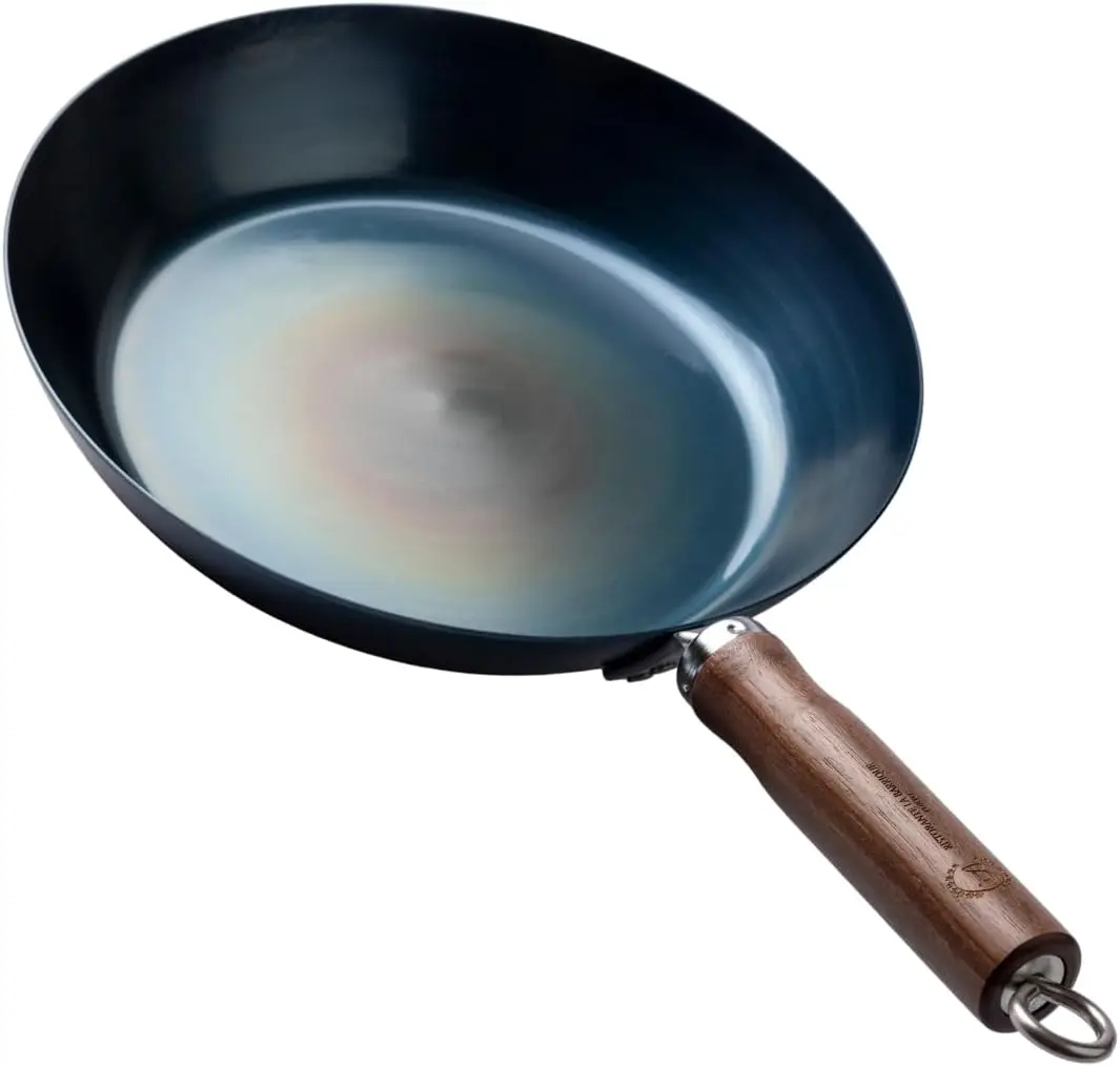 Crafted in Japan. Trusted by Chefs. Japanese Carbon Steel Frying Pan - Precision-Formed, Pre-Seasoned & Lightweight