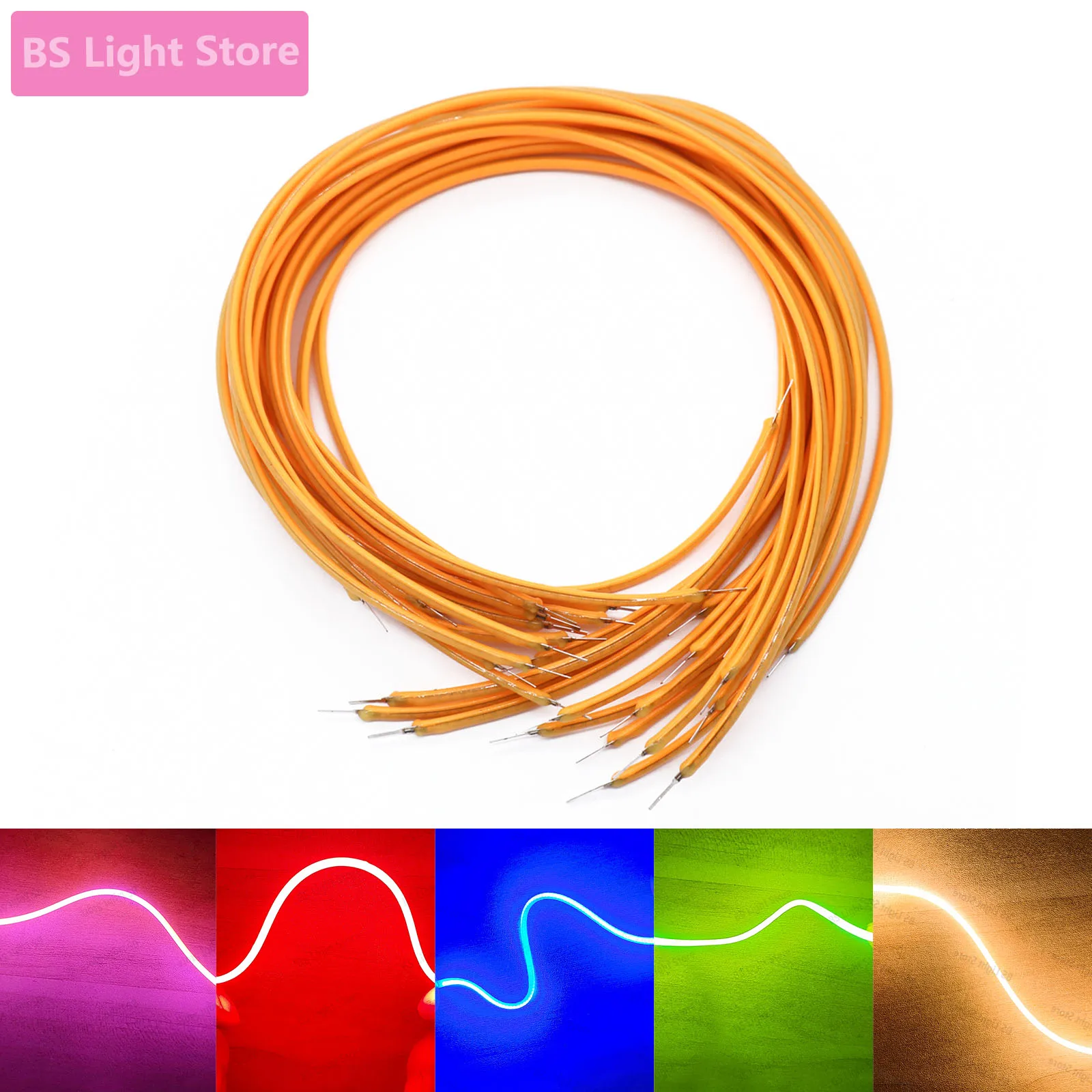 10pcs LED Flexible Filament Retro Edison Bulb Light Parts 38mm 60mm 80mm 95mm 130mm 145mm 185mm 260mm 300mm 2200K Red Blue Pink