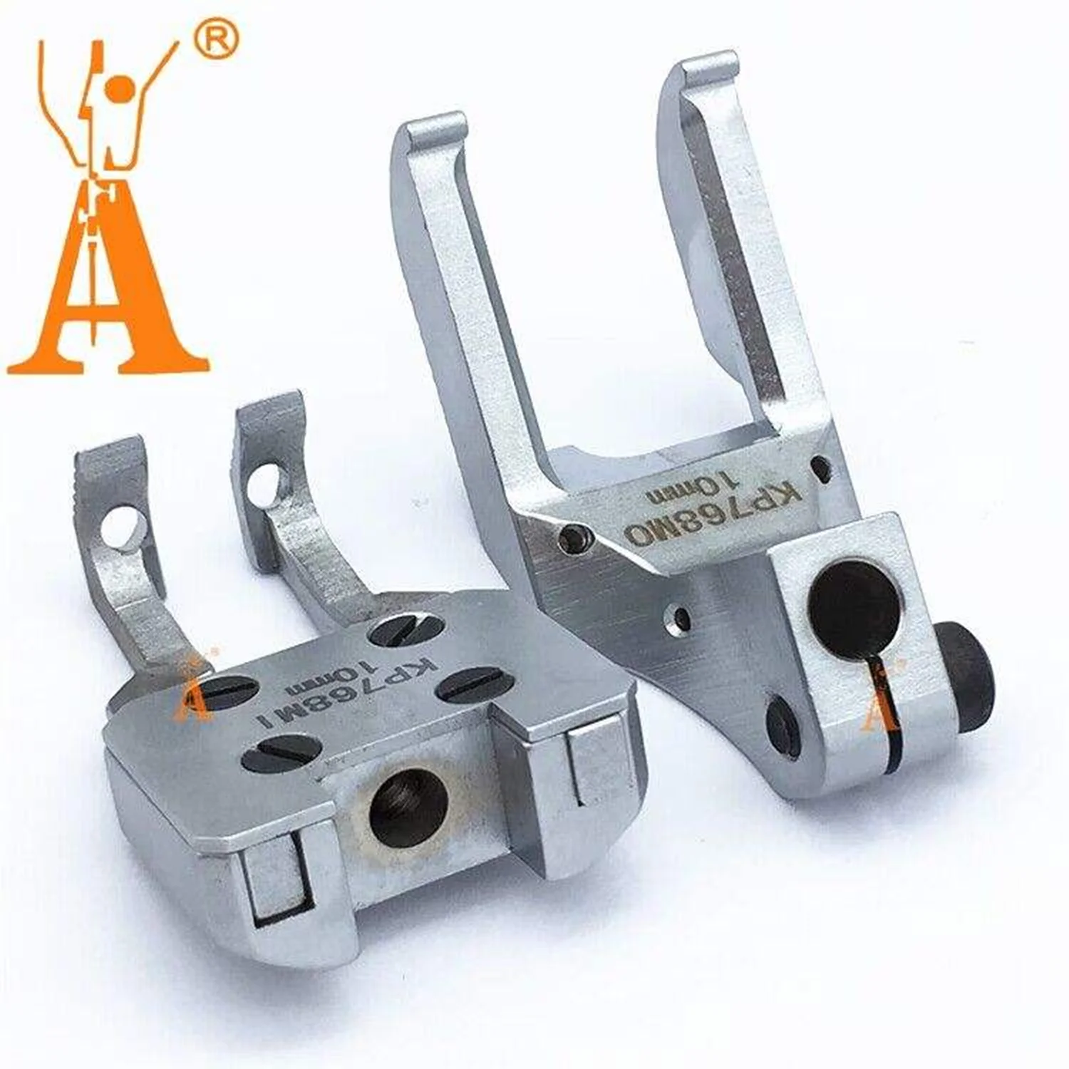 أجزاء ماكينة الخياطة Durkopp KP768-MO KP768-MI قطعة قدم الضغط في ماكينة الخياطة إبرة مزدوجة أنبوب دليل عالية منخفضة الأنابيب القدم للخياطة المتينة #5