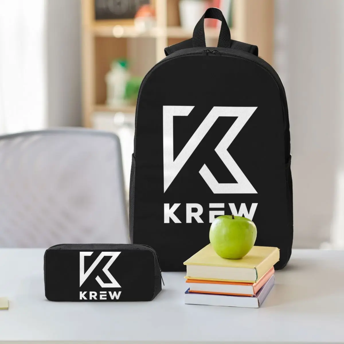 Cute Gaming Fanart Funneh And The Krew Kids Cartoon Backpack BookBag School Bag Shoulder Bags 3ps Lunch Bag Pencil Case