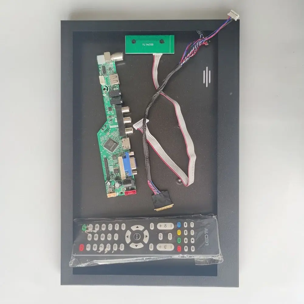 Placa controladora de tv + liga de alumínio caixa de metal painel capa traseira kit para 14 "lp140wh4 lcd led 1366*768 vga hdmi-compatível