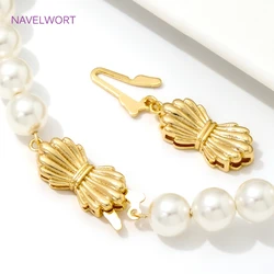 18K Gold Plated Safety Clasp Connector Fasteners Lock Clasps For DIY Jewelry Making Supplies,Pearl Clasps Connector Findings