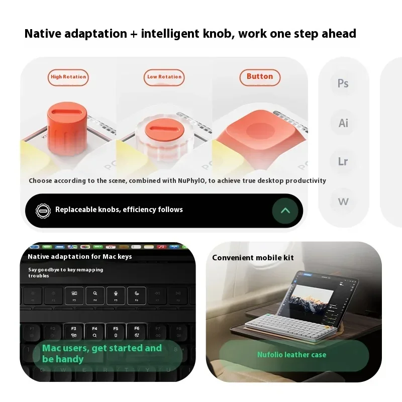 NuPhy Air75 V3 Teclado mecánico de bajo perfil inalámbrico 3 modos intercambio en caliente 4000mAh batería personalizada Air75V3 teclado corto Nano interruptor