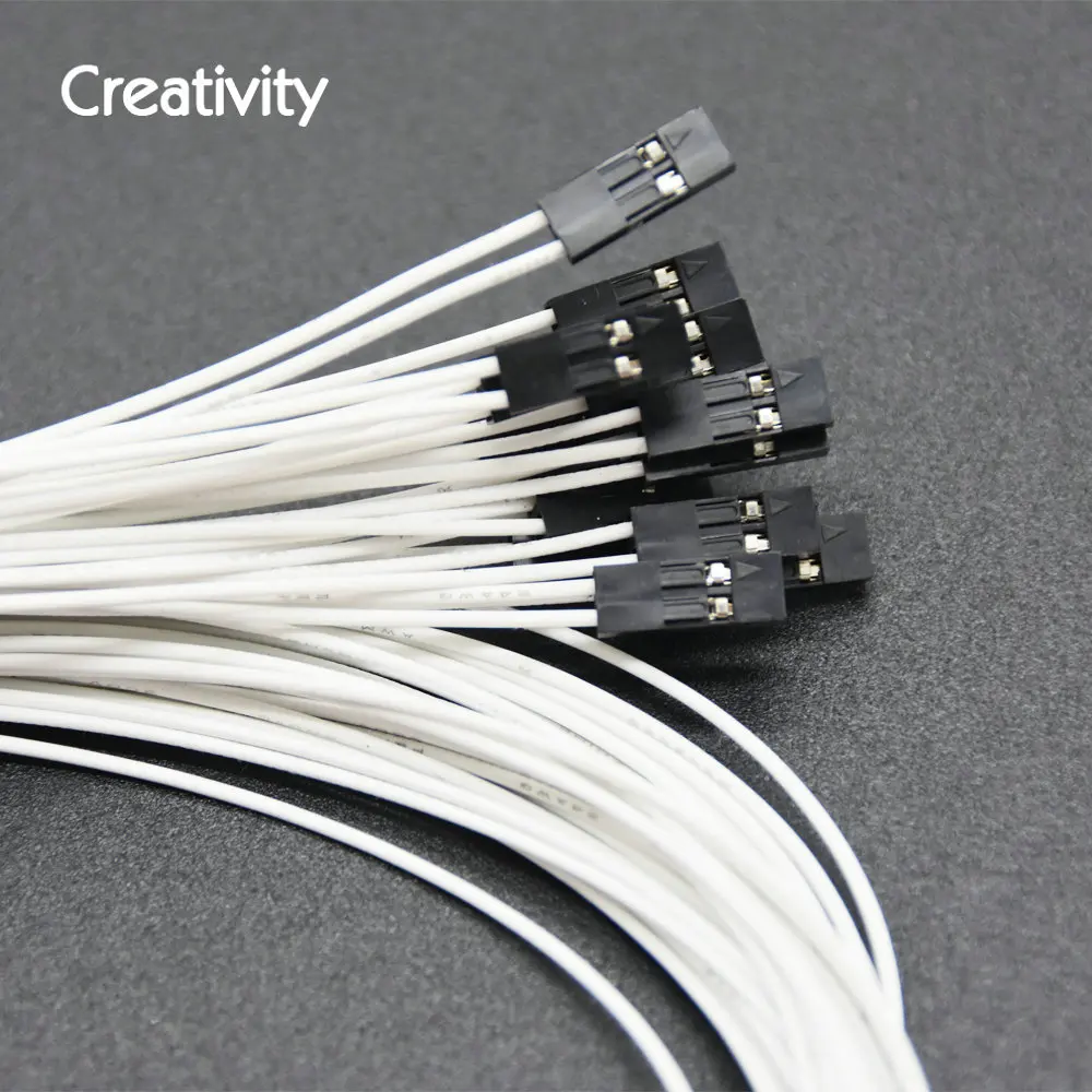 

100K Ohm NTC 3950 Thermistors Temperature Sensor With Cable Dupont Head For Reprap Mendel MK2A MK2B Heated Bed 3D Printers Parts